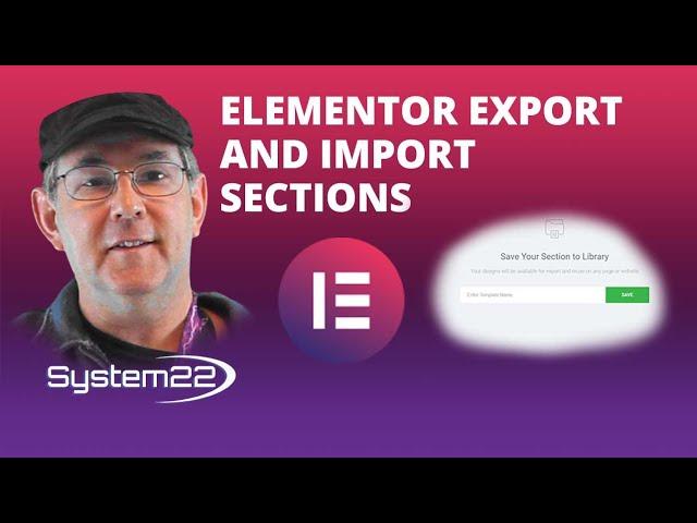 Elementor Export And Import Sections 