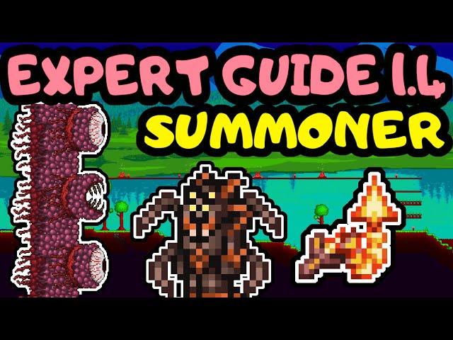 TERRARIA SUMMONER PROGRESSION GUIDE 5! Expert Wall of Flesh Boss Guide! Easy Hardmode Spider Armour!