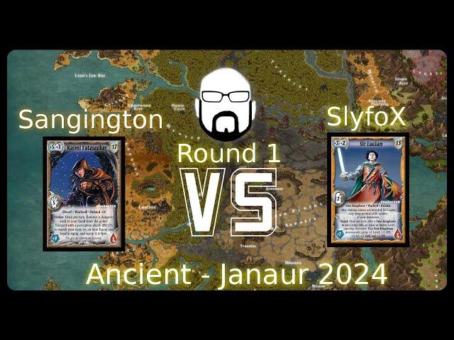 Ancient Event - Round 1 - Sangington vs SlyfoX | Warlord: Saga of the Storm CCG