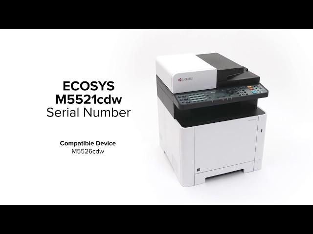 KYOCERA ECOSYS M5521cdw Multifunctional (MFP) – serial number