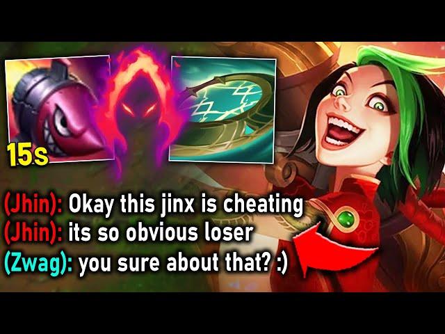 Jinx but my ult is only a 15 second cooldown and enemy Jhin thinks I'm cheating