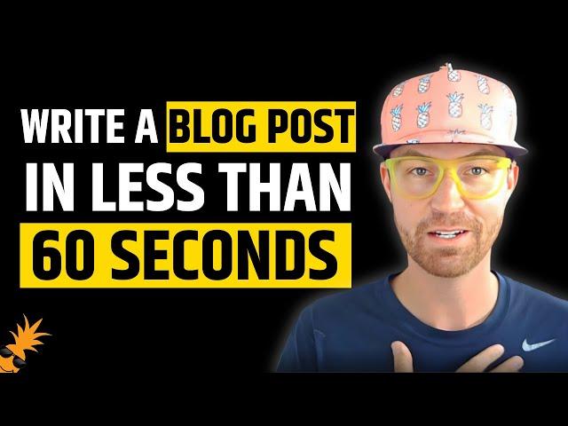 How To Write a Blog Post FAST [LESS THAN 60 SECONDS] with Jasper AI