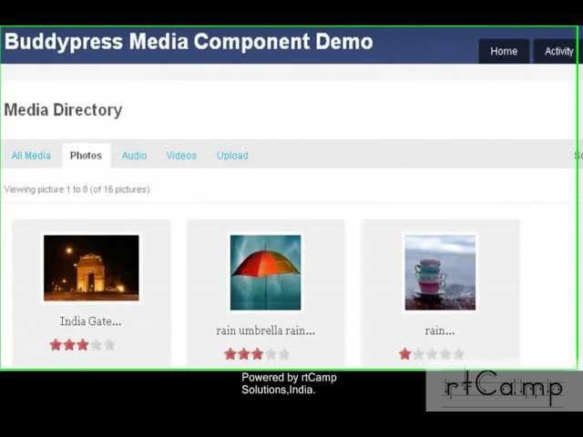 Buddypress Media Component Demo Video