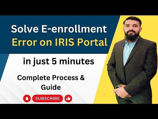 How to solve E enrollment error on FBR iris Portal | Enrollment error #iris #fbr #incometax #taxfile