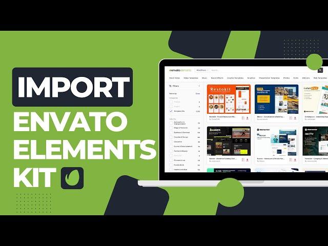 Install and Import Envato Elements Kits in WordPress | Envato Elements Elementor Template Kits