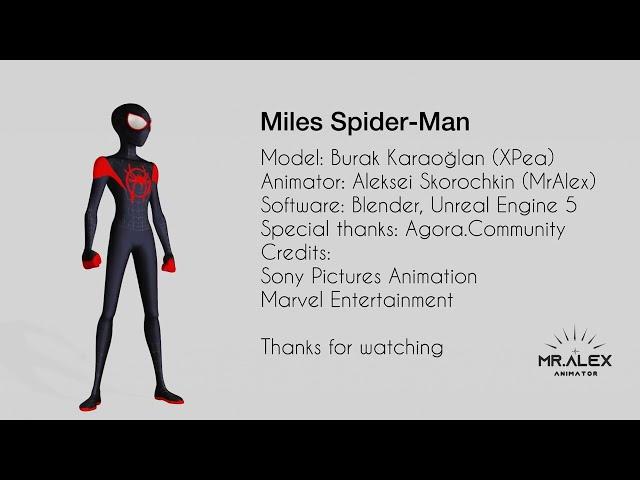 Fan Animation Miles Spider Man / Blender and Unreal Engine 5