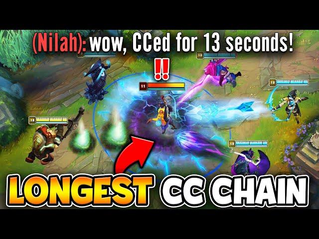 WE CREATED THE LONGEST RECORDED CC CHAIN EVER! (YOU CAN'T MOVE FOR 13 SECONDS)