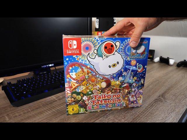 Taiko Tatsujin Rhythm Festival Nintendo Switch version Unboxing and Gameplay. (4K)