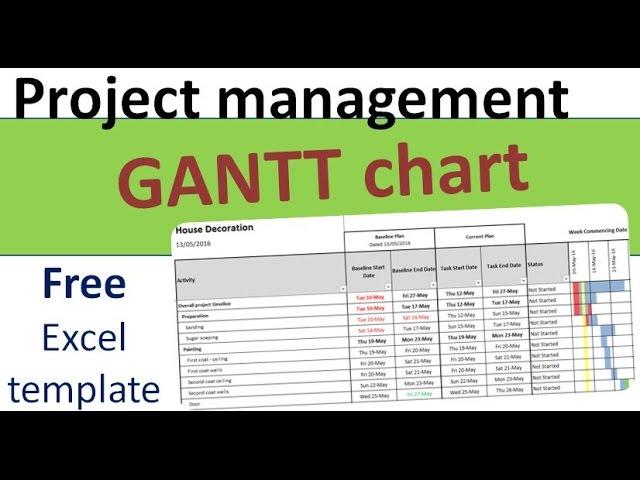 Free Project Planning GANTT Template in Excel