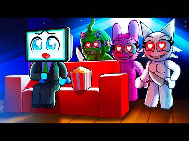 BLOCKY At SPRUNKI GIRLS ONLY Movie Night!