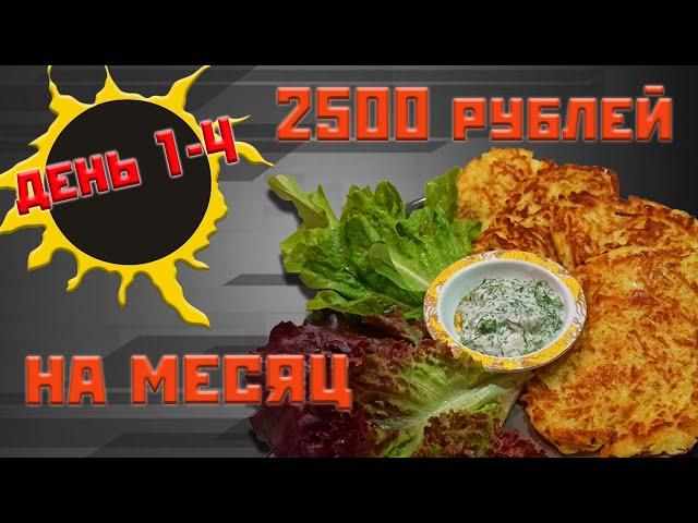 Выживаю месяц на 2500 рублей. День 1-4.