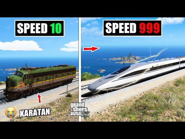 Kereta TERLAMBAT VS Kereta TERCEPAT Di GTA 5 - GTA 5 MOD