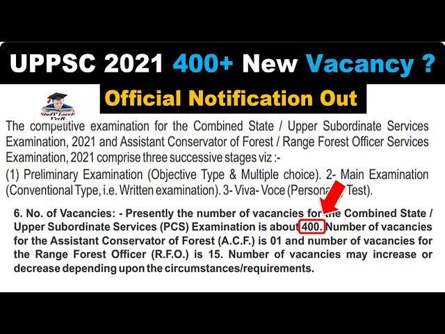 UPPSC 2021 Notification Out | UPPSC PCS Vacancy 2021 | UPPSC LATEST NEWS #UPPSC #UPPCS  | RFO | ACF