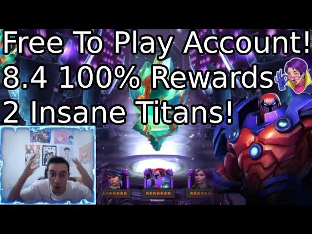 My Craziest Free To Play Opening! Act 8 100% Rewards : Titan Crystals, 7 Stars And New Rank Ups!