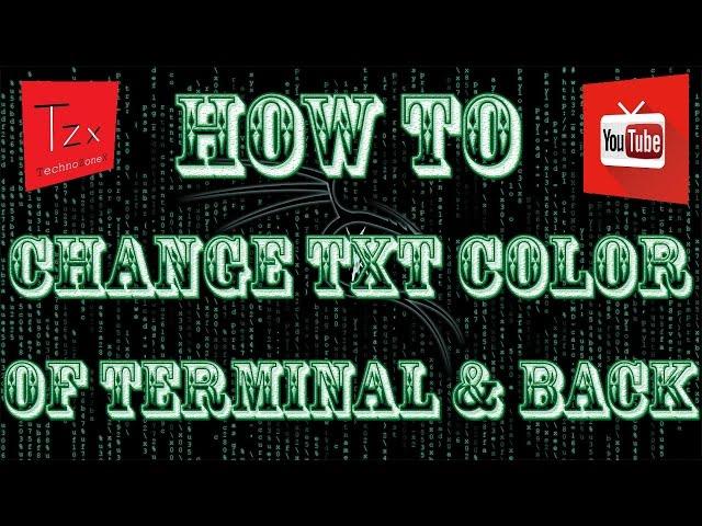 How To Change Terminal Color In Kali Linux