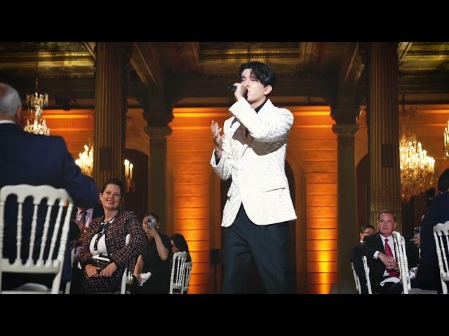 Dimash Entrance, "SOS" & "Daididau" Le Palais de L'Élysée, Paris, France, Full Version