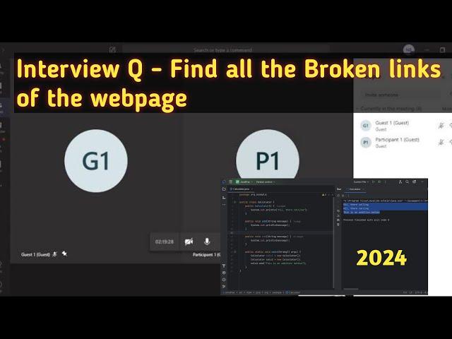 How to find all the broken links of webpage using selenium and java | real interview question