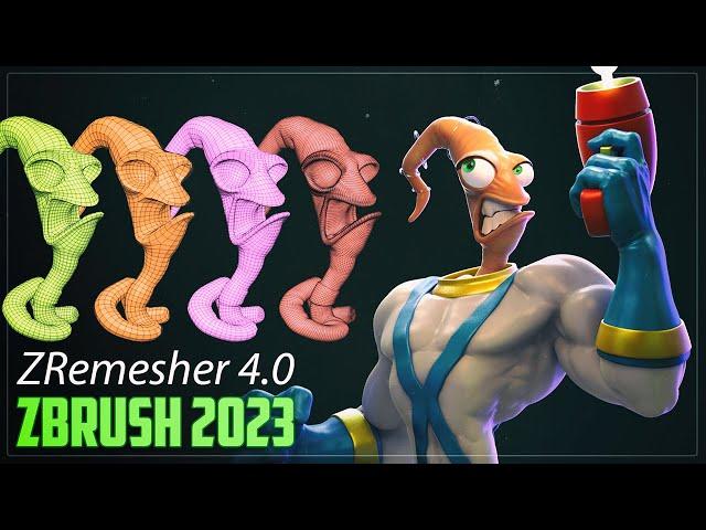 ZBrush 2023 - ZRemesher 4.0 Update! Faster, Retry, and Keep Polypaint!
