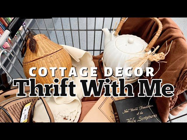 THRIFT SHOPPING FOR COTTAGE DECOR & THRIFT HAUL | Fall Decor and Vintage Cottage Decor Finds!