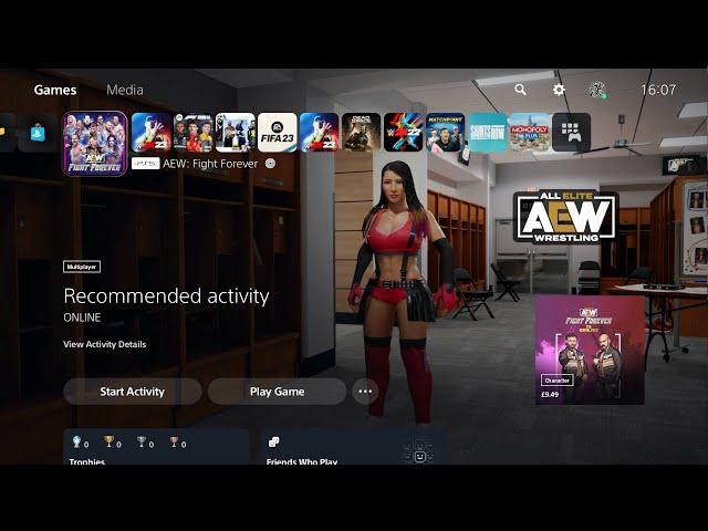 AEW Fight Forever - Start Up Screen + FULL MENU Walkthrough (PS5)