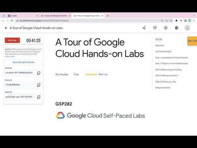 A Tour of Google Cloud Hands-on Labs || #qwiklabs || #GSP282 ||  [With Explanation️]