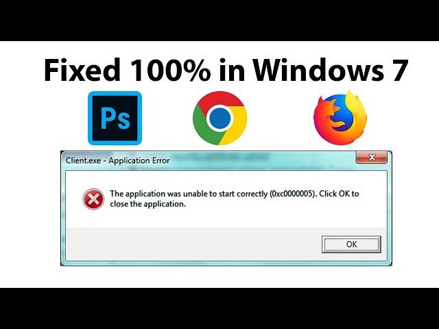 The Application Unable To Start Correctly (0xc0000005) in Windows 7/8/10 in Urdu ||Pak Urdu TV||