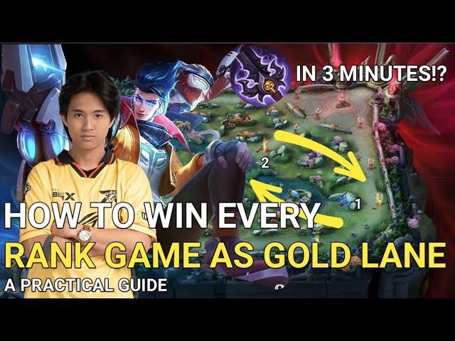 HOW TO WIN EVERY RANK GAME AS GOLD LANE | A PRACTICAL GUIDE | MOBILE LEGENDS