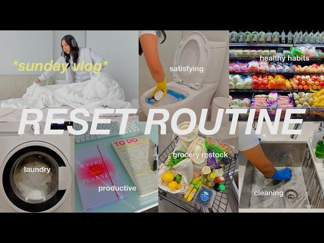 *ultimate* SUNDAY RESET ROUTINE 2024  cleaning motivation, restock & organize fridge, grocery shop