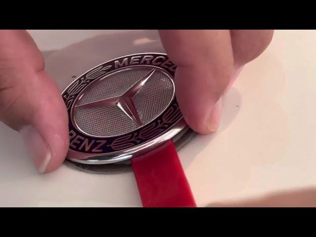 How to change Mercedes hood emblem