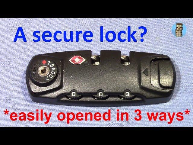 (picking 692) TSA 007 suitcase lock defeated in 3 ways - is it any good?