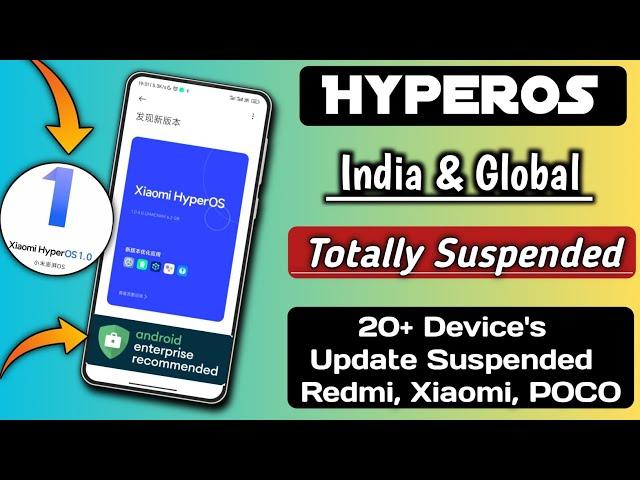 OMG HyperOS April Update Totally Suspended/20+ Device's/No More HyperOS/Redmi,Xiaomi,POCO/Check Out