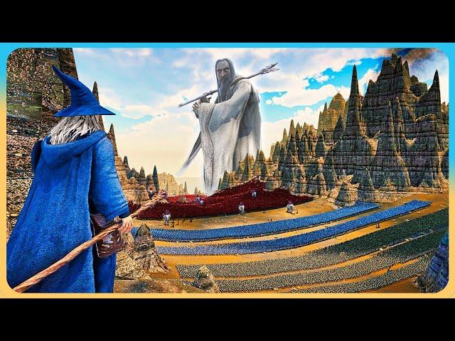 500,000 Saruman's Forces Invade Gandalf's Canyon - Ultimate Epic Battle Simulator 2 UEBS 2 (4K)