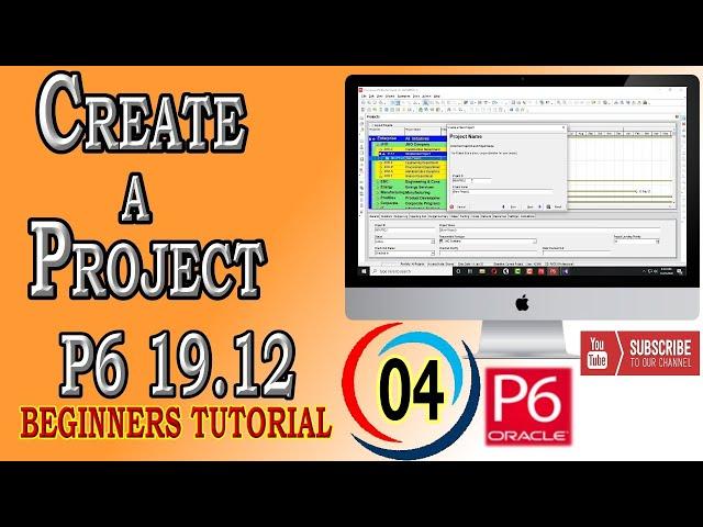 How to Create a Project | Primavera P6 |19.12 |  Beginners Tutorial