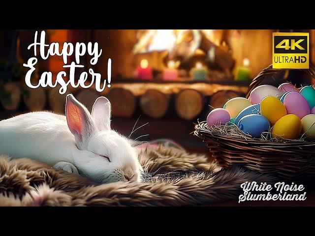 HAPPY EASTER!  Easter Fireplace Ambience | Relax with Easter Bunny Fireplace 4K  Ambience Easter