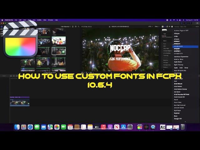 HOW TO USE CUSTOM FONTS IN FINAL CUT PRO X 10.6.4 UPDATE 2022