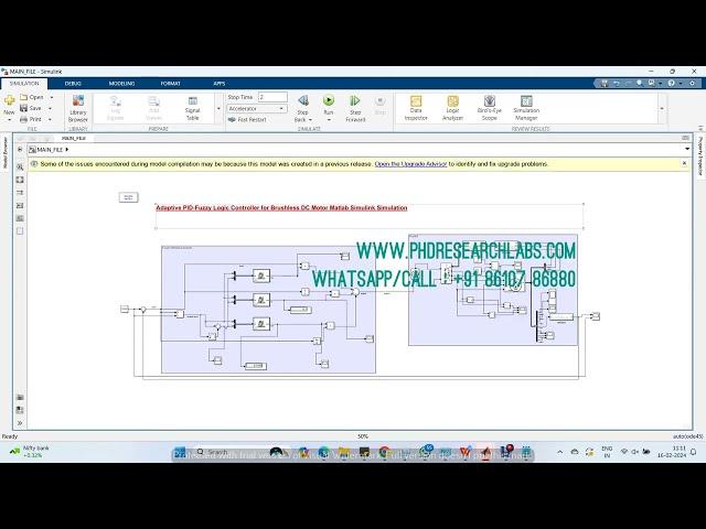 Adaptive PID Fuzzy Logic Controller for Brushless DC Motor Matlab Simulink Simulation electrical