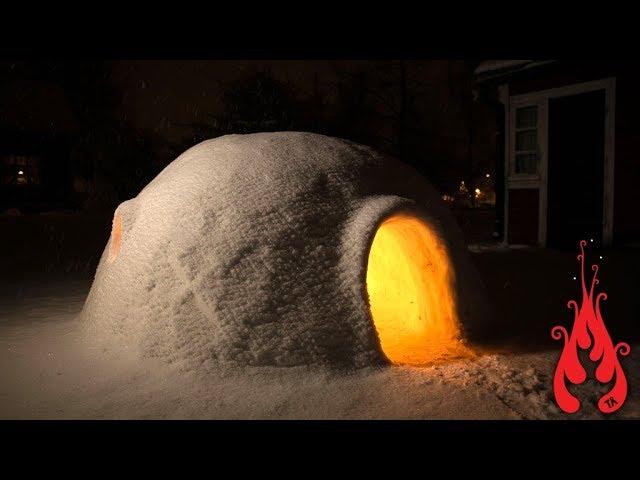 Building a snow house!