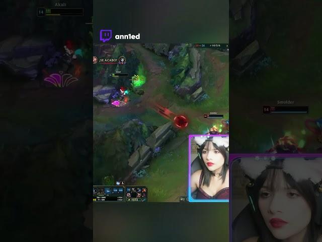 Pentakill con Akali #leagueoflegends #annie #akali #gamergirl