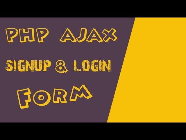 PHP AJAX Registration & Login Form [Urdu/Hindi]