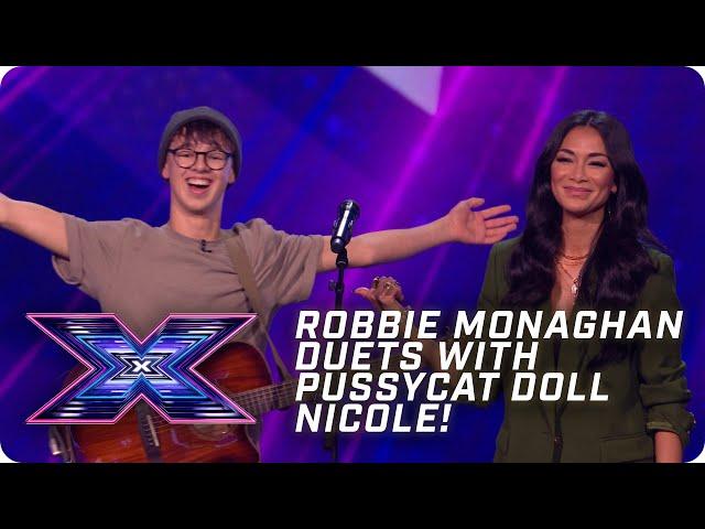 Robbie duets with Nicole on Pussycat Dolls’ ‘Don’t Cha’ | X Factor: The Band | Arena Auditions