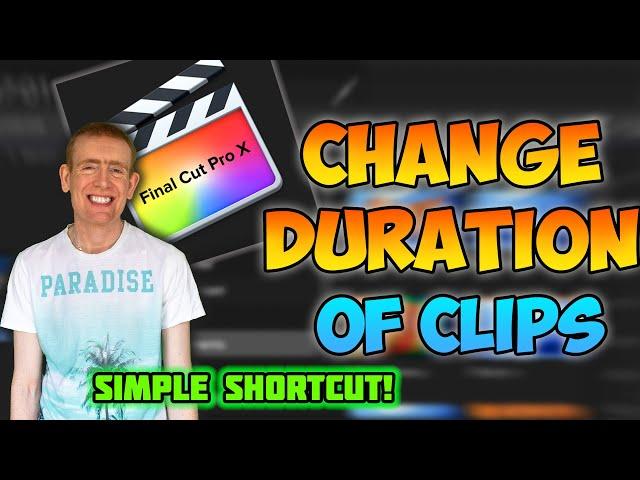 Change Duration of MULTIPLE CLIPS In Final Cut Pro // SIMPLE SHORTCUT