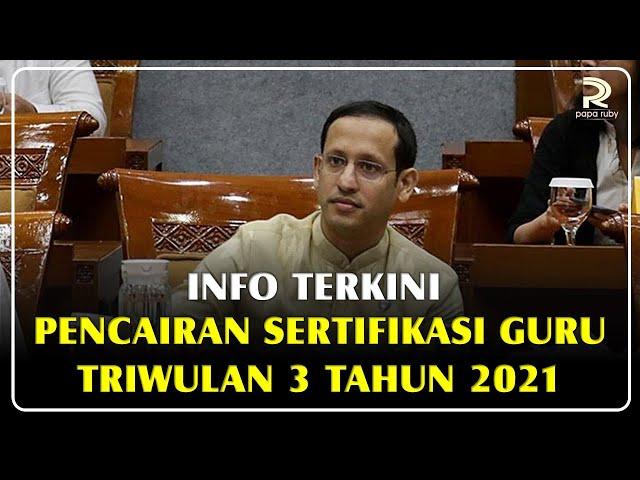 INFO TERKINI PENCAIRAN SERTIFIKASI GURU TRIWULAN 3 TAHUN 2021