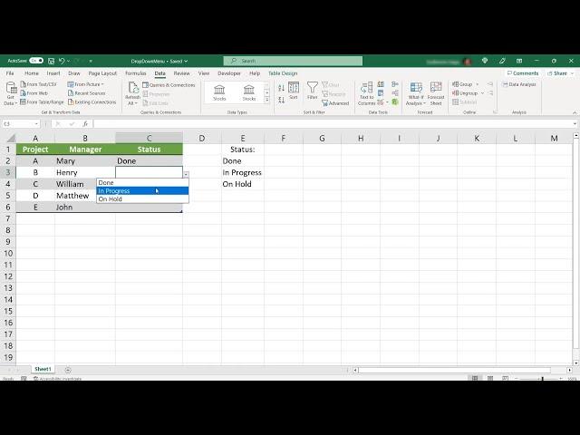 Drop-Down Menu - Excel in 1:30 minutes!