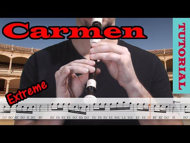 Carmen - Les toréadors (Bizet) - Tutorial flauta con partitura | Karaoke instrumental