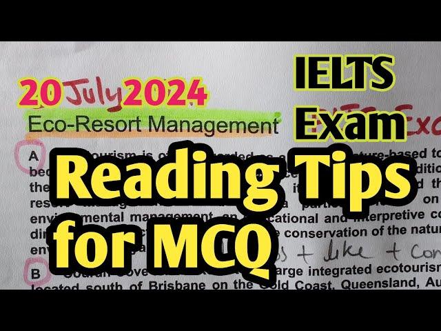 ielts reading tips and tricks| 20 July 2024 ielts exam Reading answers| reading tips for MCQ ielts