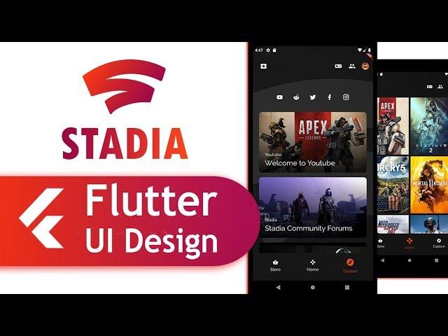 Flutter Google Stadia App UI  - Speed Code