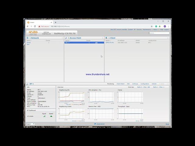 how to configure Aruba access point 305