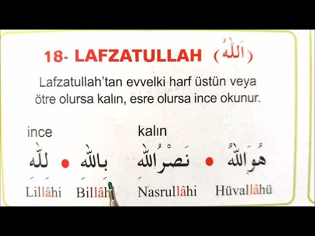 10. DERS: LAFZATULLAH ALLAH LAFZININ OKUNMA ŞEKLİ