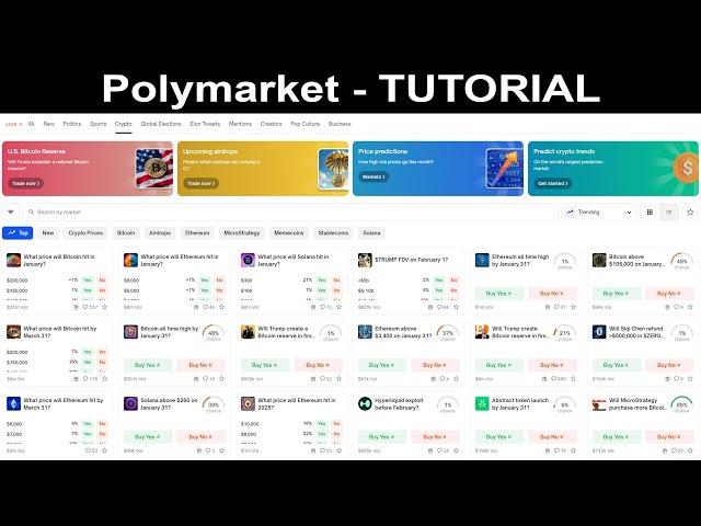 Polymarket - Tutorial (Registration, Deposit, Earning and Withdraw)