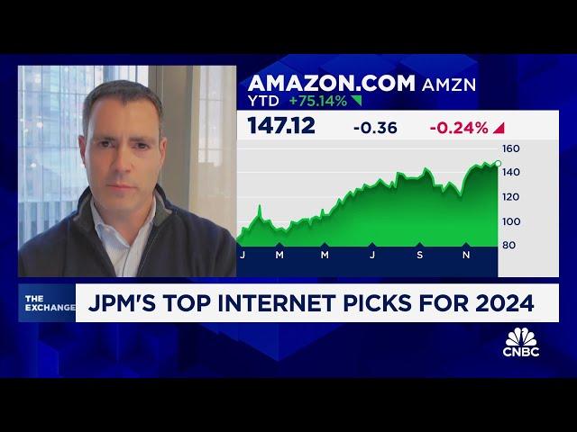 Here's why Amazon is JPMorgan's top internet pick for 2024